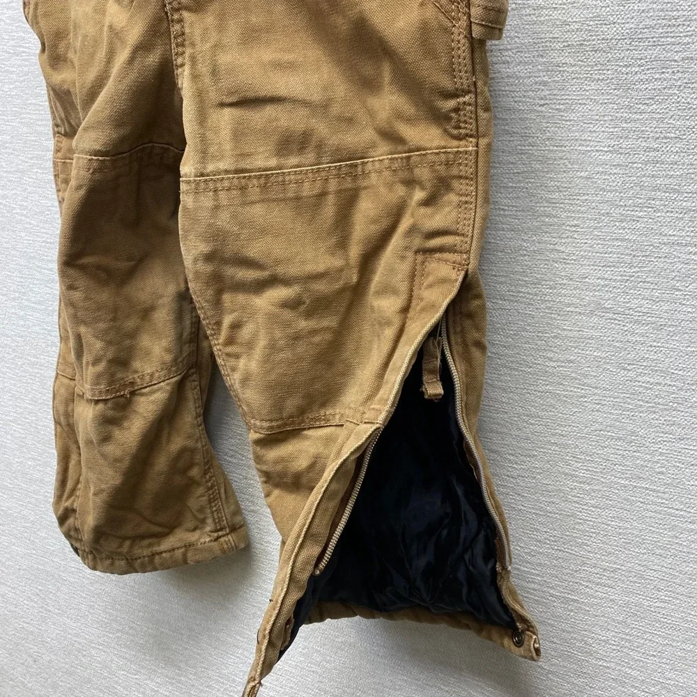 Polar King by Key Insulated Duck Canvas Coveralls Youth XS Brown Workwear Suit